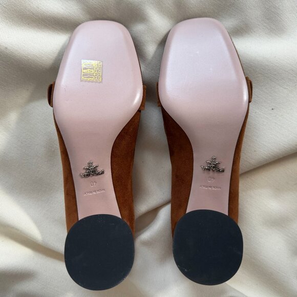 PRADA Ornament-embellished Suede Loafer Pump In Palissaedro, size 40 - Picture 5 of 8